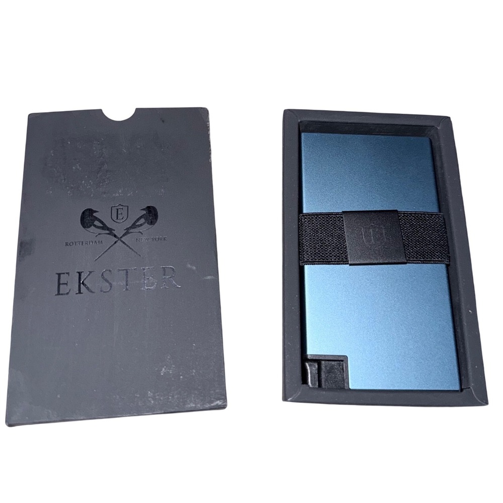 Ekster Aluminum Cardholder Pacific Blue RFID Blocking Minimalist Slim Wallet